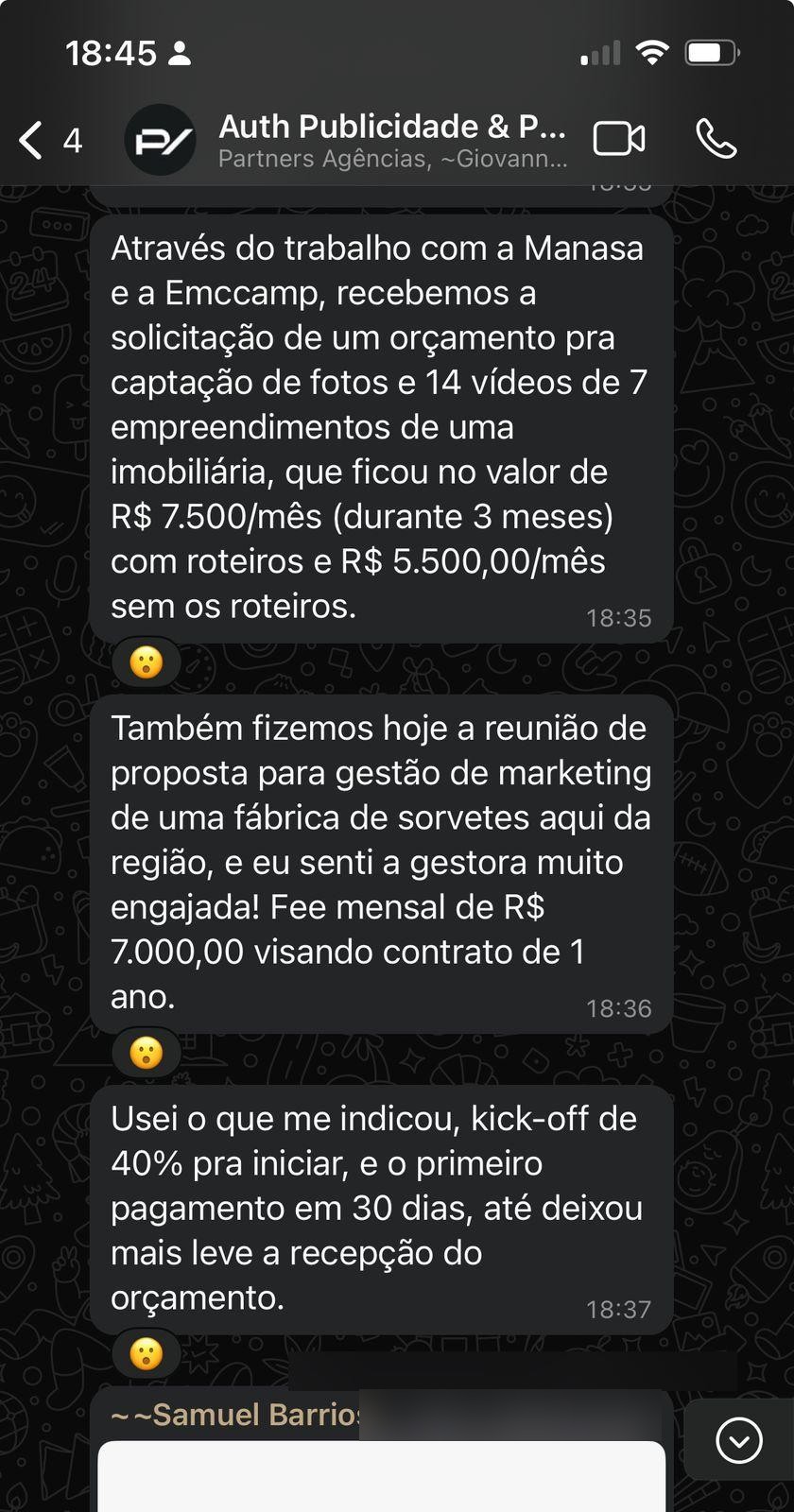 Auth Publicidade — imobiliária R$7.5k/mês + gestão R$7k